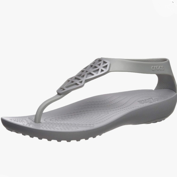 Crocs Serena Embellish Flip Flop Size 4 - Picture 1 of 7